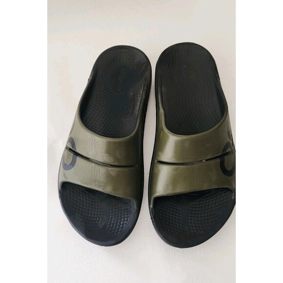 Oofos Ooahh Shoes Men’s 9 Green Slides Comfort Recovery Sandals main image 5